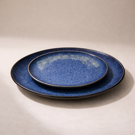 6 Grandes assiettes AZURITE