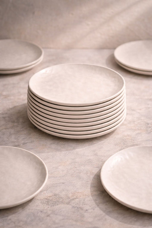 6 grandes assiettes PERLE
