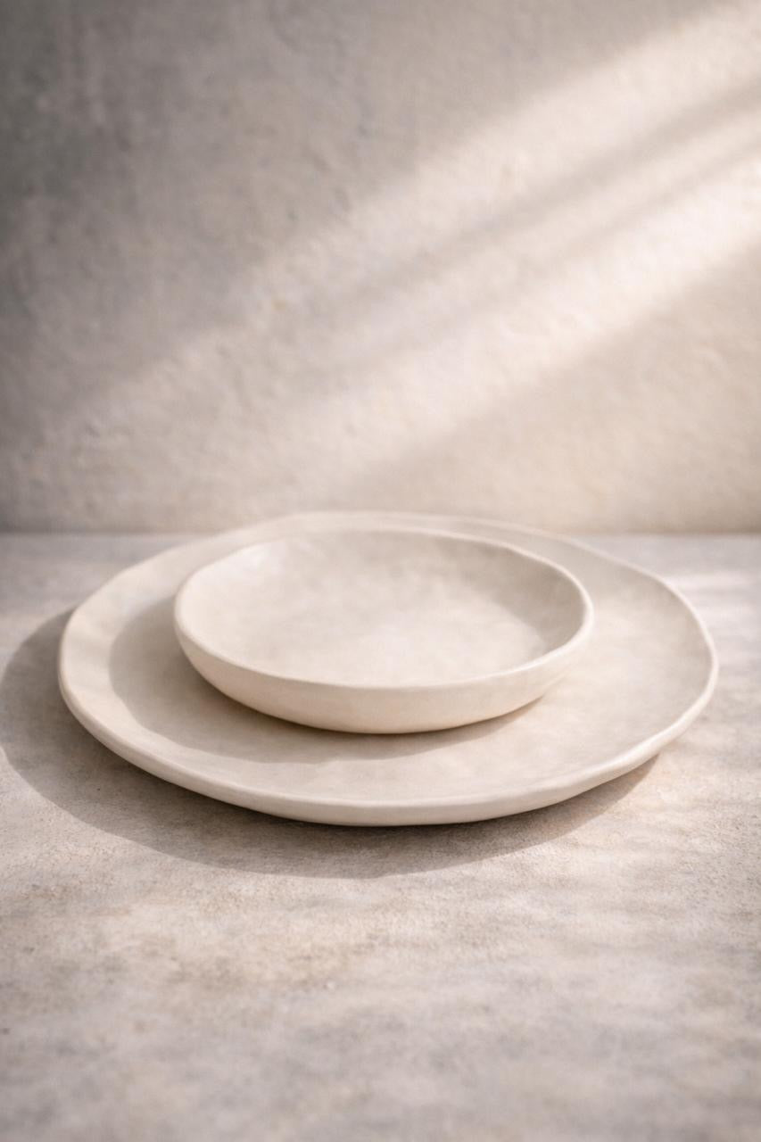 6 grandes assiettes PERLE