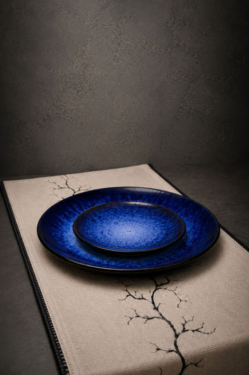 6 GRANDES ASSIETTES AZURITE