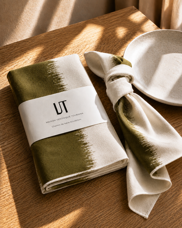 Serviettes SILO  Olive ( Lot de 6 )