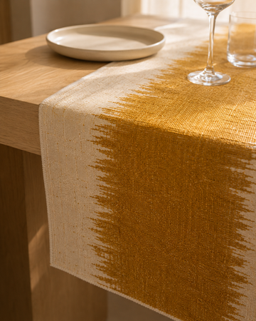 CHEMIN DE TABLE SILO SAFRAN 280X60 cm