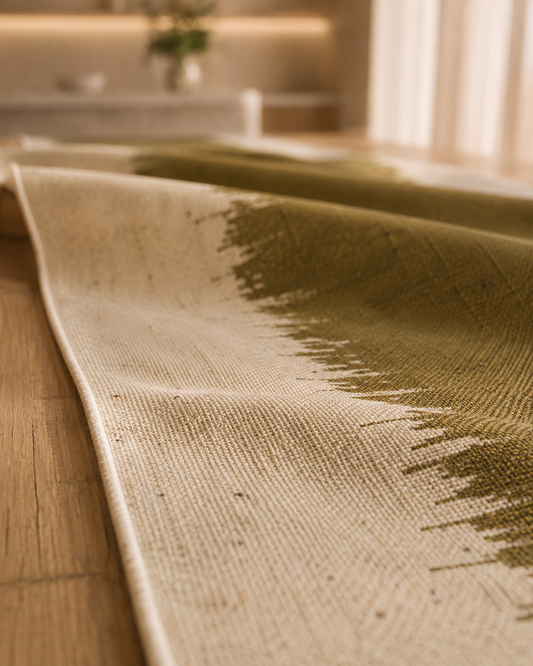 Chemin de table Silo Olive 60x280 cm