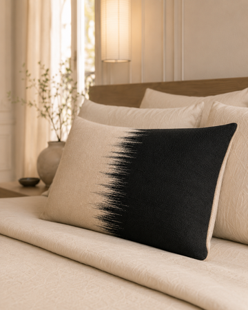 Coussin AUBE 50×70 cm – housse déhoussable, garnissage inclus
