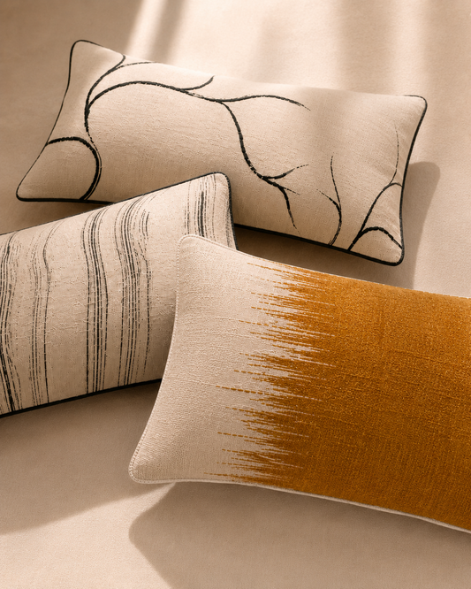 Coussin SILO Safran 40x55 - détail